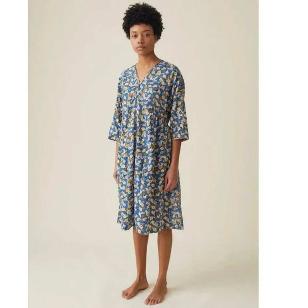 TOAST Windflower Organic Cotton Lounge Dress Size L